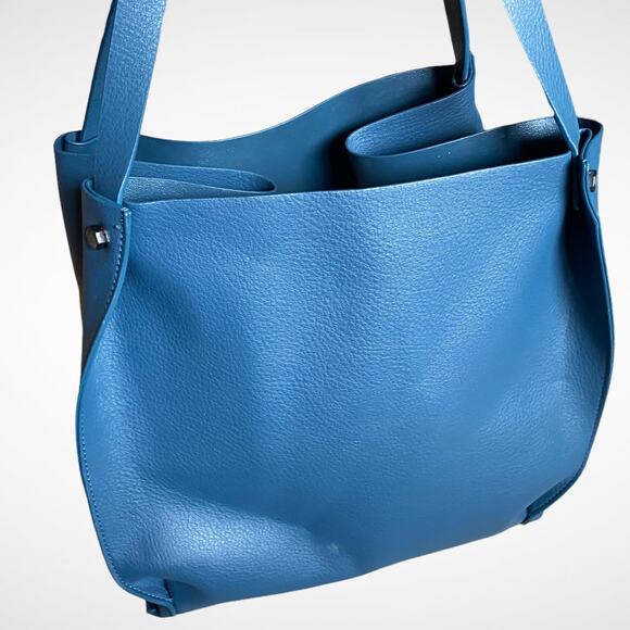 Neiman Marcus Double-Handle Slouchy Hobo Tote Bag - Picture 3 of 12